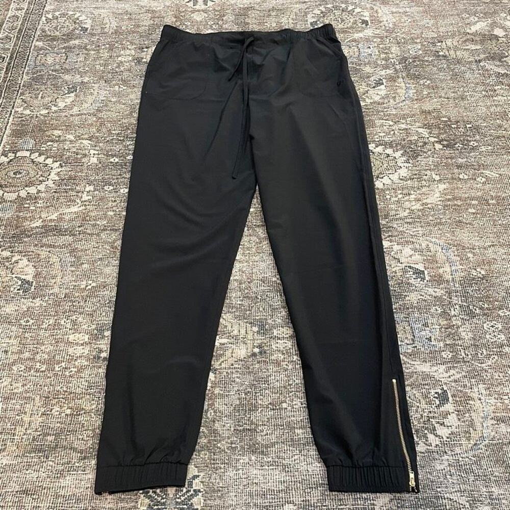 Albion Fit Womens Black Jetsetter Joggers XL Tall Ankle Zip Athletic Pants